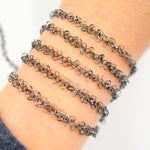 Load image into Gallery viewer, V109BR. Black Rhodium Sterling Silver Dangle Chain
