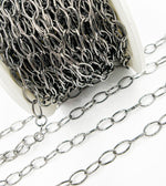 Load image into Gallery viewer, Black Rhodium 925 Sterling Silver  Smooth Oval 10x5 mm Link Chain. BR44
