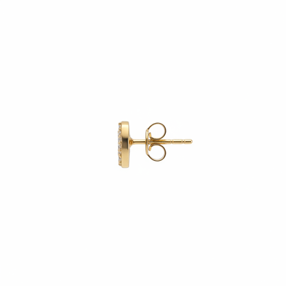EFD54274. 14K Solid Gold Diamond Heart Earrings