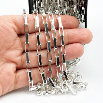 X31SS. Sterling Silver Flat Box Link Chain