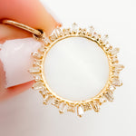 Load image into Gallery viewer, Shop Now 14K Solid Gold Mother of Pearl, and Diamonds Round Pendants