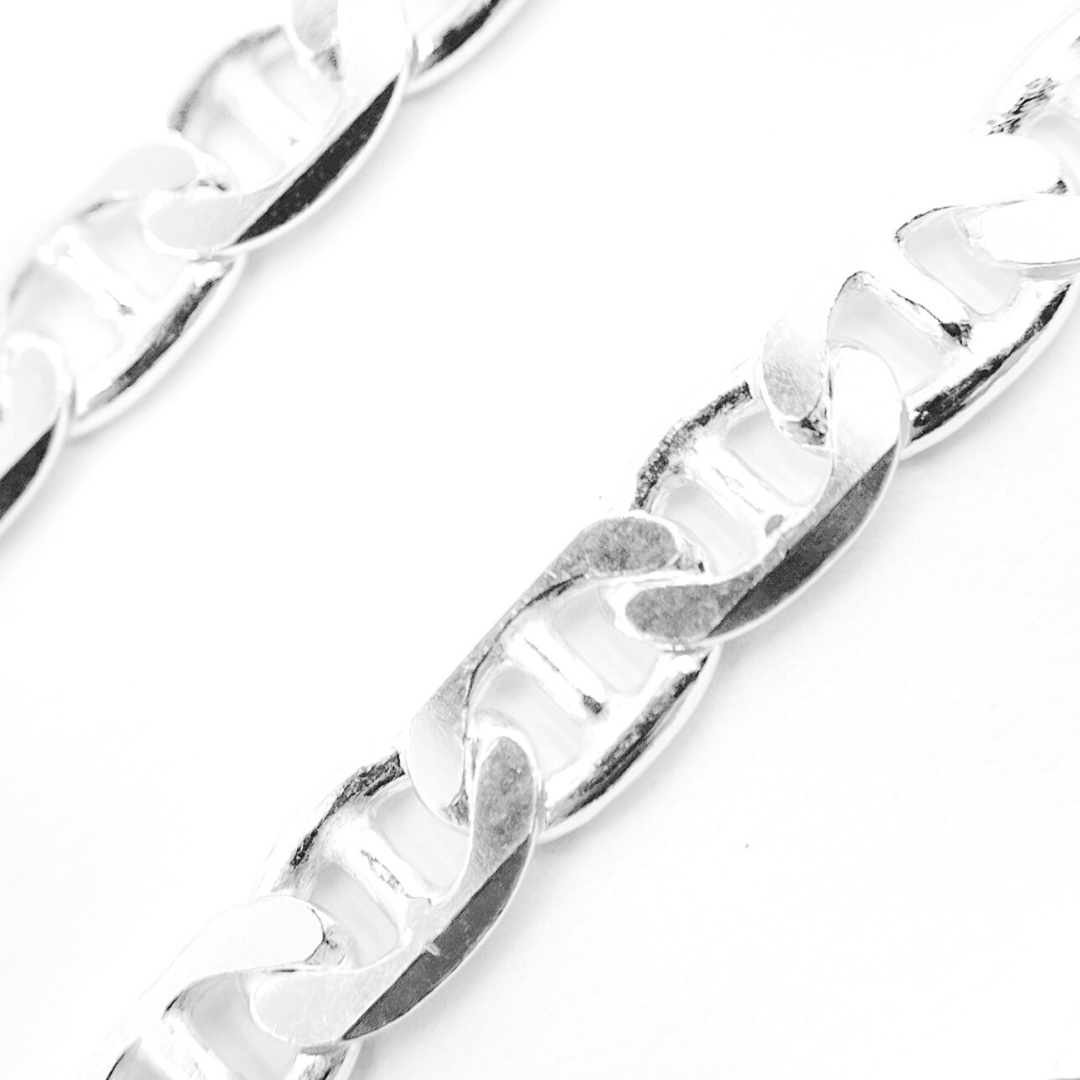 925 Sterling Silver Flat Marina Link Chain. Y77SS