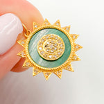 Load image into Gallery viewer, Gold Sun Round Pendant
