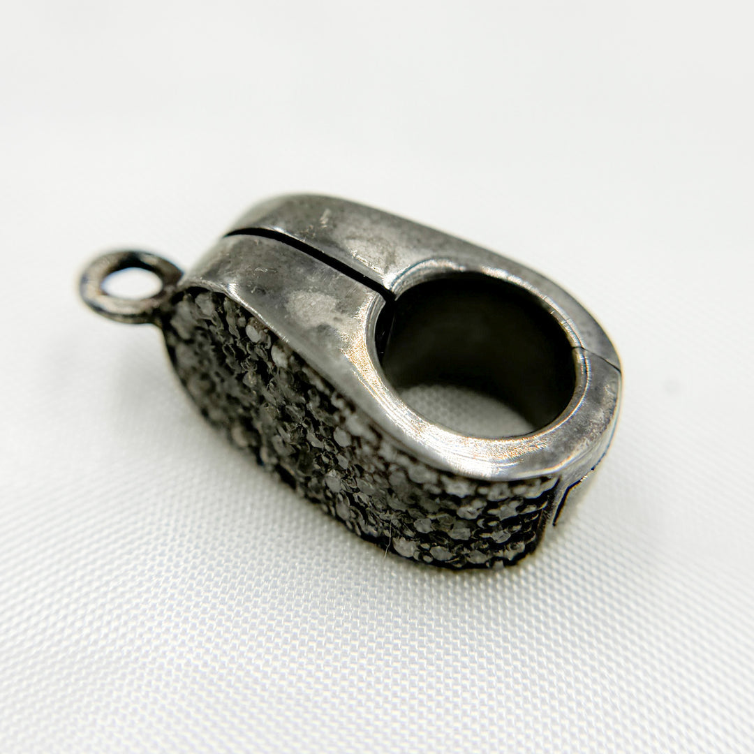 DC667. Diamond & Sterling Silver Magnetic Bail Clasp