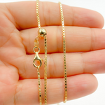 Load image into Gallery viewer, Gold Plated 925 Sterling Silver Layering Box Link Adjustable Necklace. 25Necklace
