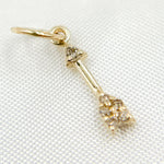 Load image into Gallery viewer, GDP405. 14K Solid Gold Diamond Arrow Charm
