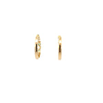 Load image into Gallery viewer, 14k Solid Gold Diamond and Emerald Hoops.  EHC56723EM
