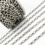 Load image into Gallery viewer, V63OX. Oxidized Sterling Silver Textured Oval Link Chain
