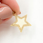 Load image into Gallery viewer, DP647A. Diamond Sterling Silver Star Enamel Pendant
