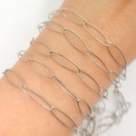 Load image into Gallery viewer, 700TWOX. Oxidized Sterling Silver Twisted Oval Link Chain
