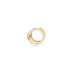 Load image into Gallery viewer, HP402563. 14k Solid Gold Diamond and Gemstones Fancy Flower Hoop Earrings