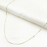 Load image into Gallery viewer, 025R02E3TP0G8LN. 14K Solid Gold Satellite Bar Chain
