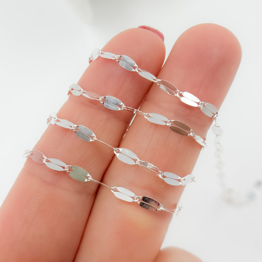 Z95SS. Sterling Silver Flat Marina Link Chain
