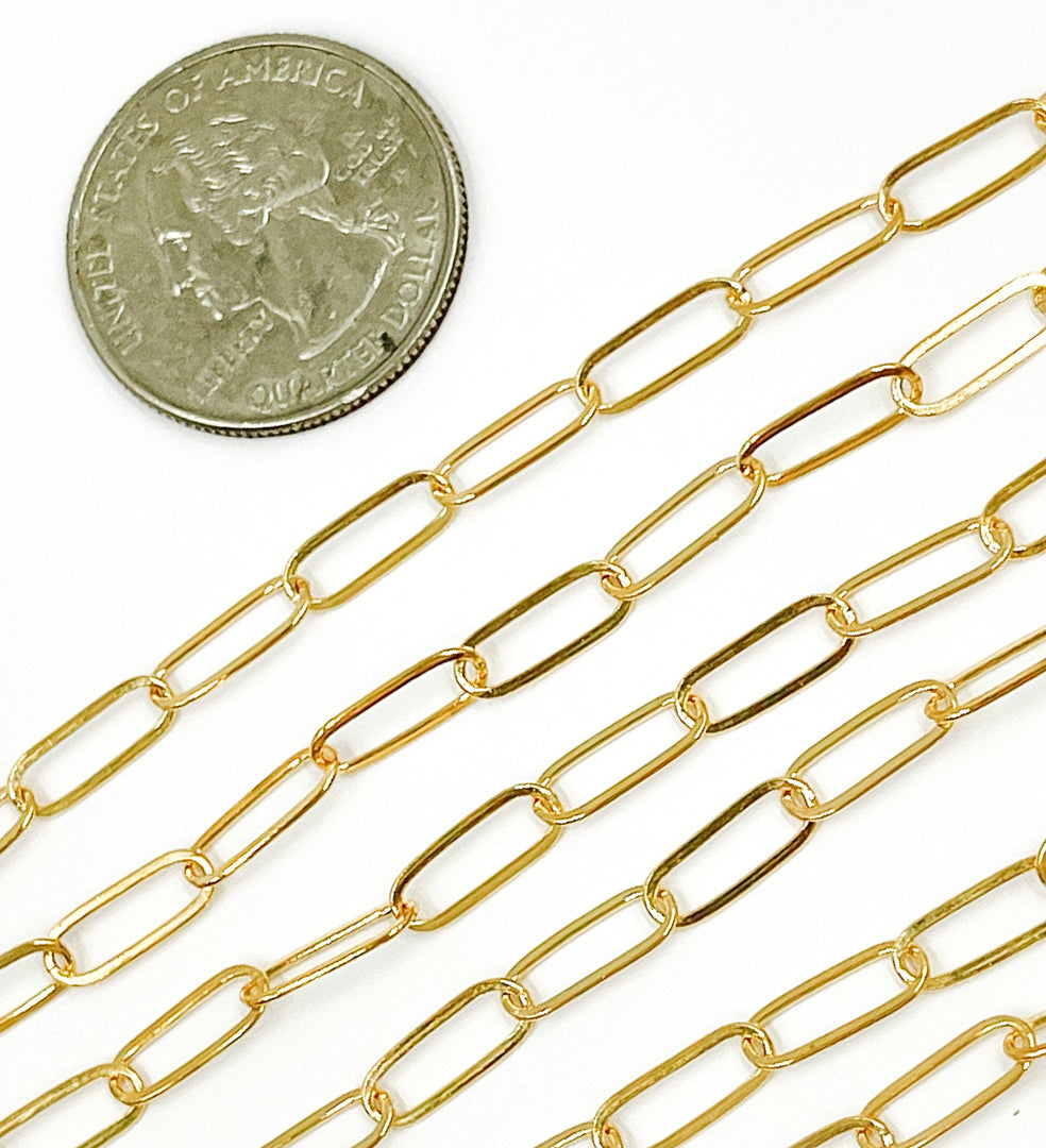 14K Gold Filled PaperclipChain. 2802FGF