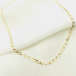 Load image into Gallery viewer, 14K Solid Gold Flat Paperclip Chains