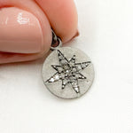 Load image into Gallery viewer, DC367. Diamond Sterling Silver Round Star Charm
