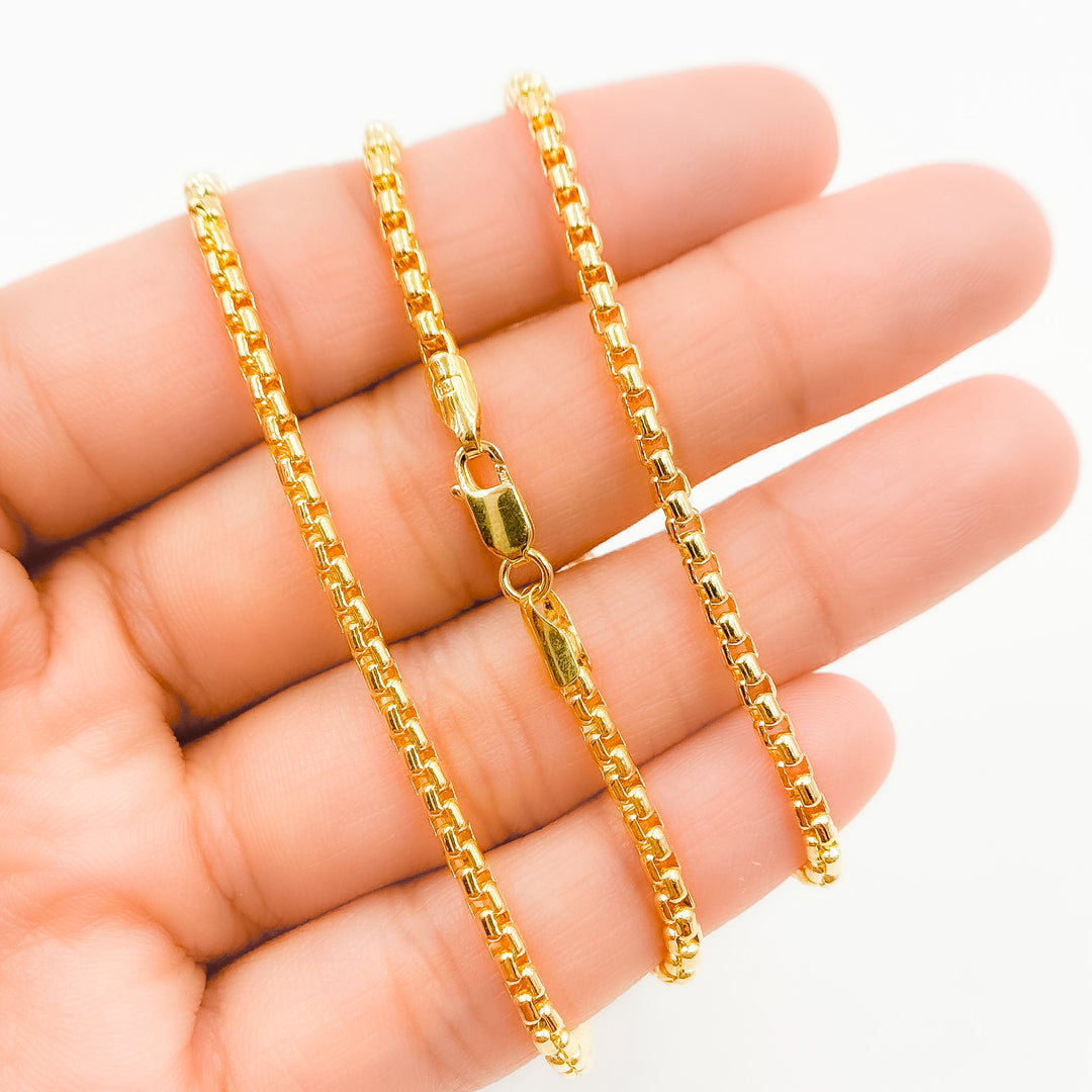 135KV0934000. 14k Solid Yellow Gold Venetian Box Link Chain