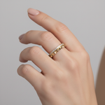 Load image into Gallery viewer, RAE02564. 14K Solid Gold Diamond Band Ring