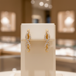 Load image into Gallery viewer, EHC57630. 14K Solid Gold Diamond Fancy Hoops