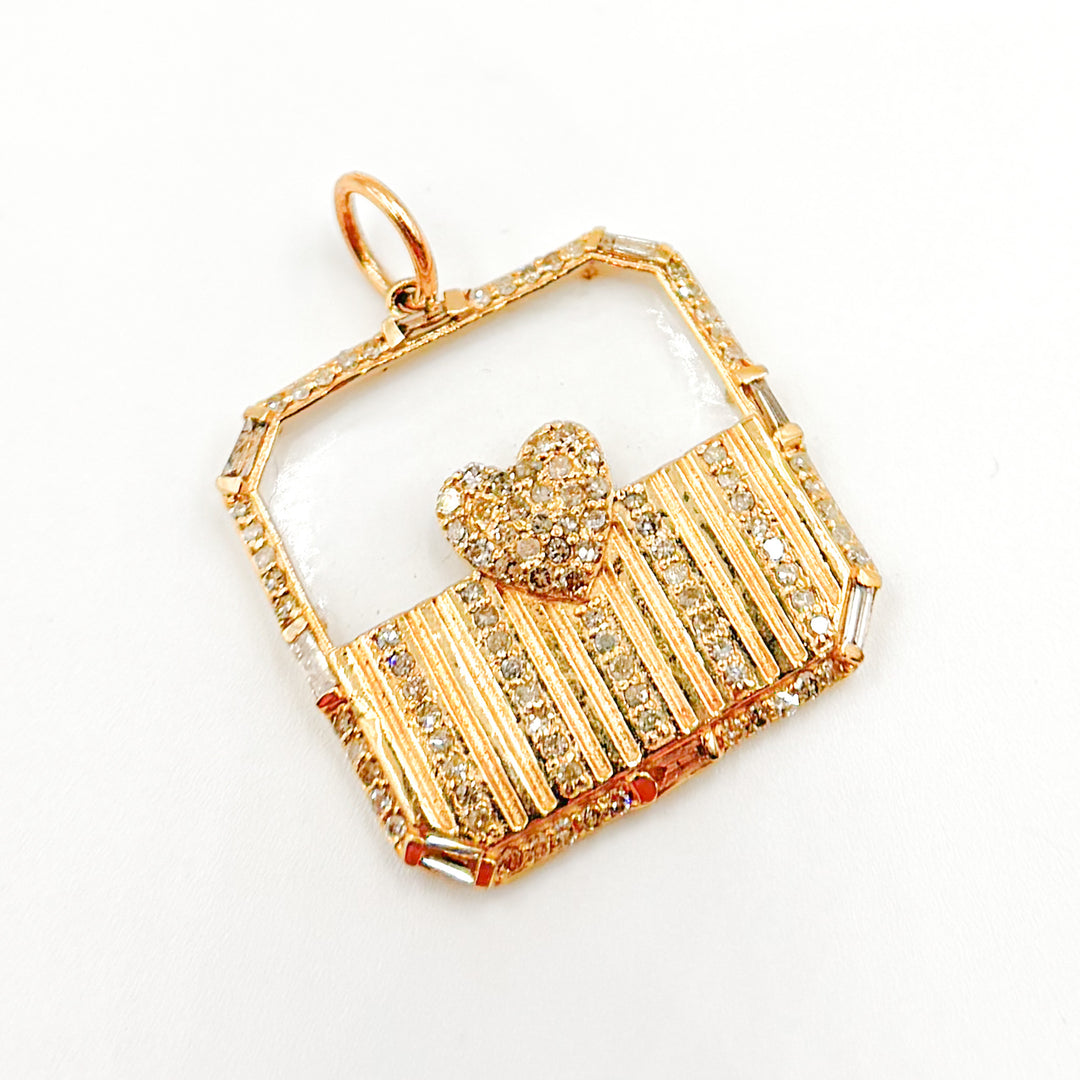 Buy Now Gold Square Heart Pendants