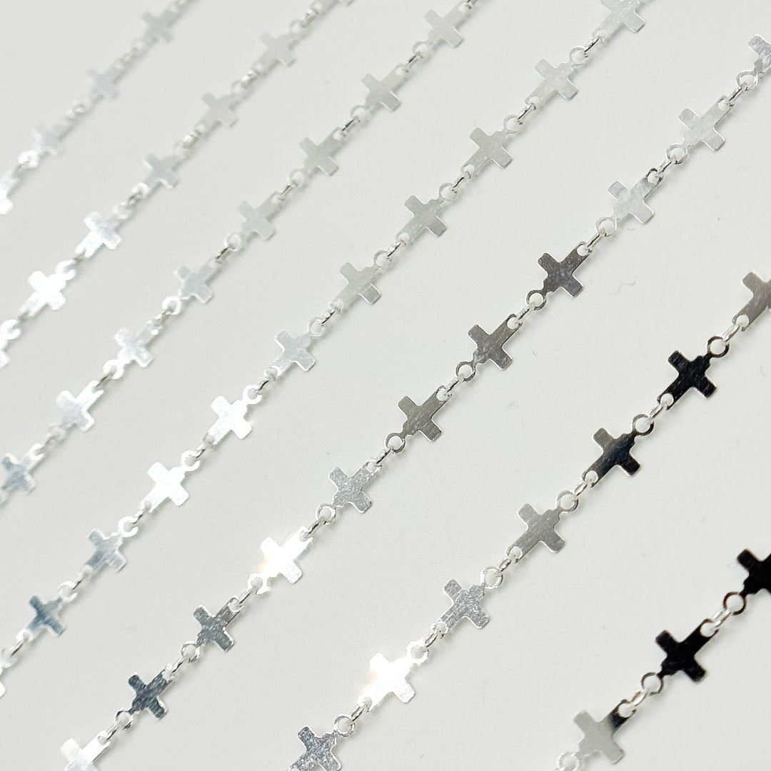 V310SS. Sterling Silver Fancy Cross-Link Chain
