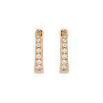 Load image into Gallery viewer, EHC57584. 14k Solid Gold Diamond Huggie Earrings