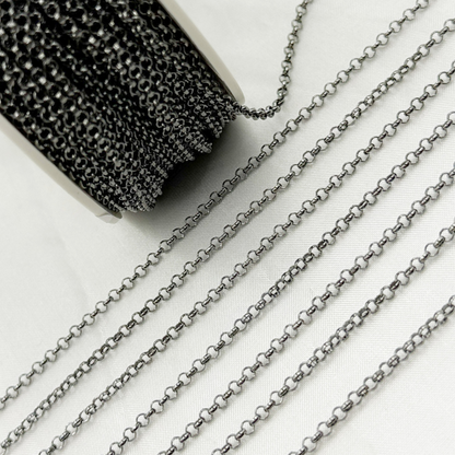 Buy Oxidized 925 Sterling Silver Rolo Chains