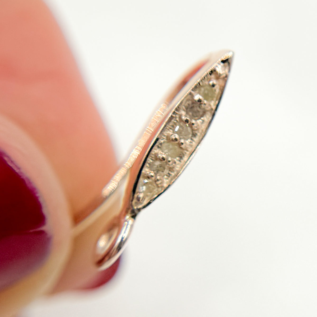 DC501. Diamond Sterling Silver Ear Wire