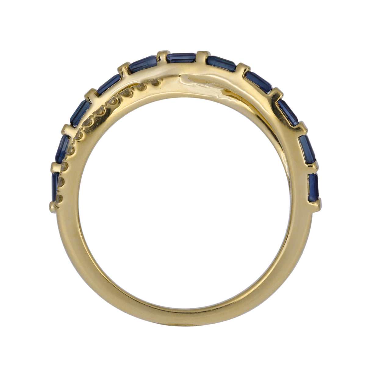 Shop Now 14K Solid Yellow Gold Diamond and Gemstone Cross Ring