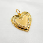 Load image into Gallery viewer, 14k Solid Gold Diamond Heart Charm. GDP19
