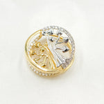 Load image into Gallery viewer, 14K Solid Yellow and White Gold Charm. 333YW
