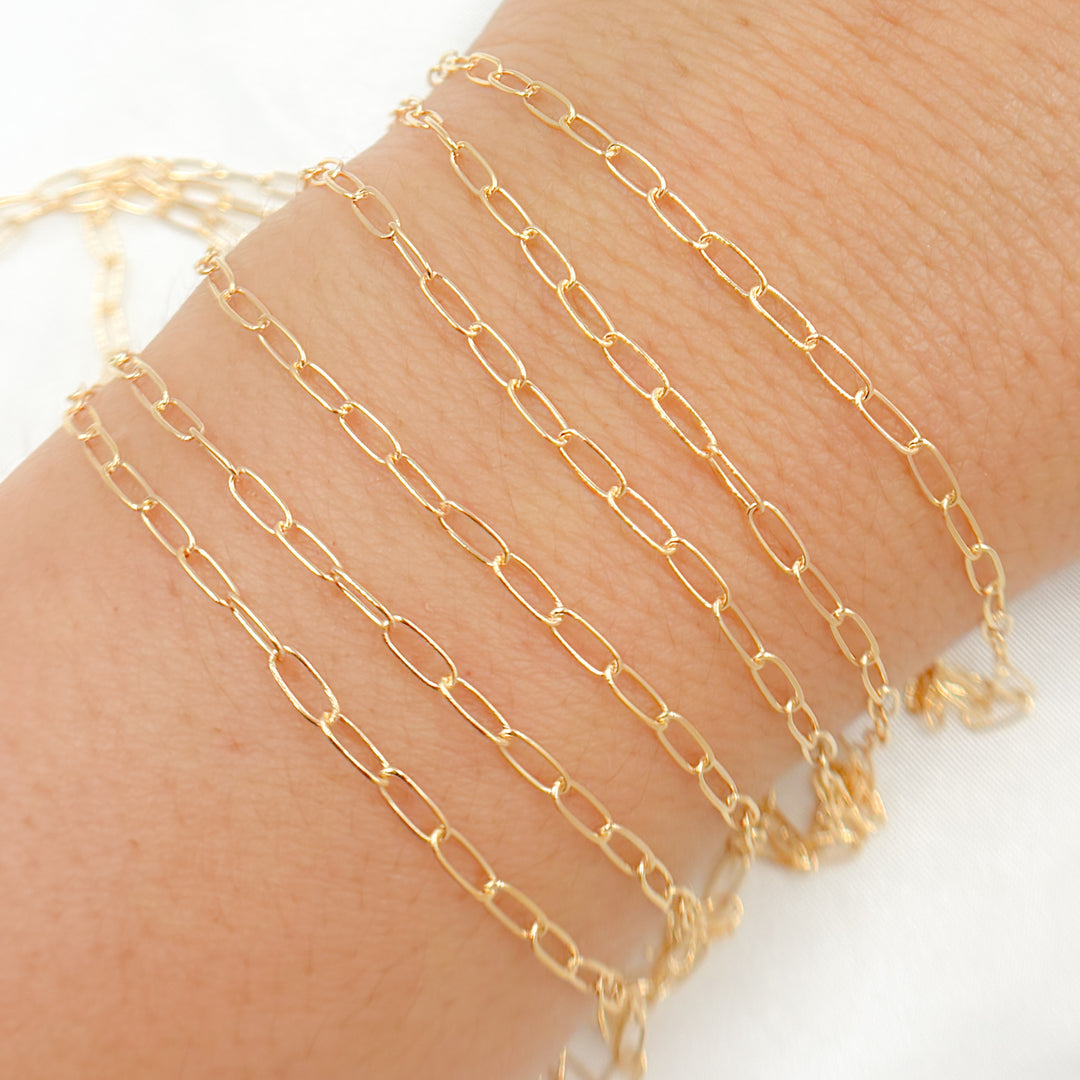 1806GF. 14K Gold-Filled Smooth Paperclip Chain