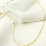 Load image into Gallery viewer, 08014588FD. 14K Solid Gold Paperclip Diamond Cut Chain
