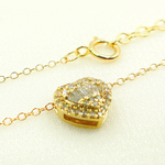 Load image into Gallery viewer, 14k Solid Yellow Gold Cable Link Marquise Necklace with Diamonds. PHE38701
