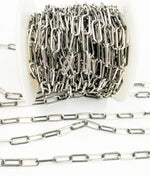 Load image into Gallery viewer, 925 Sterling Silver &amp; Black Rhodium Plated Link Paperclip Chain. 169SB
