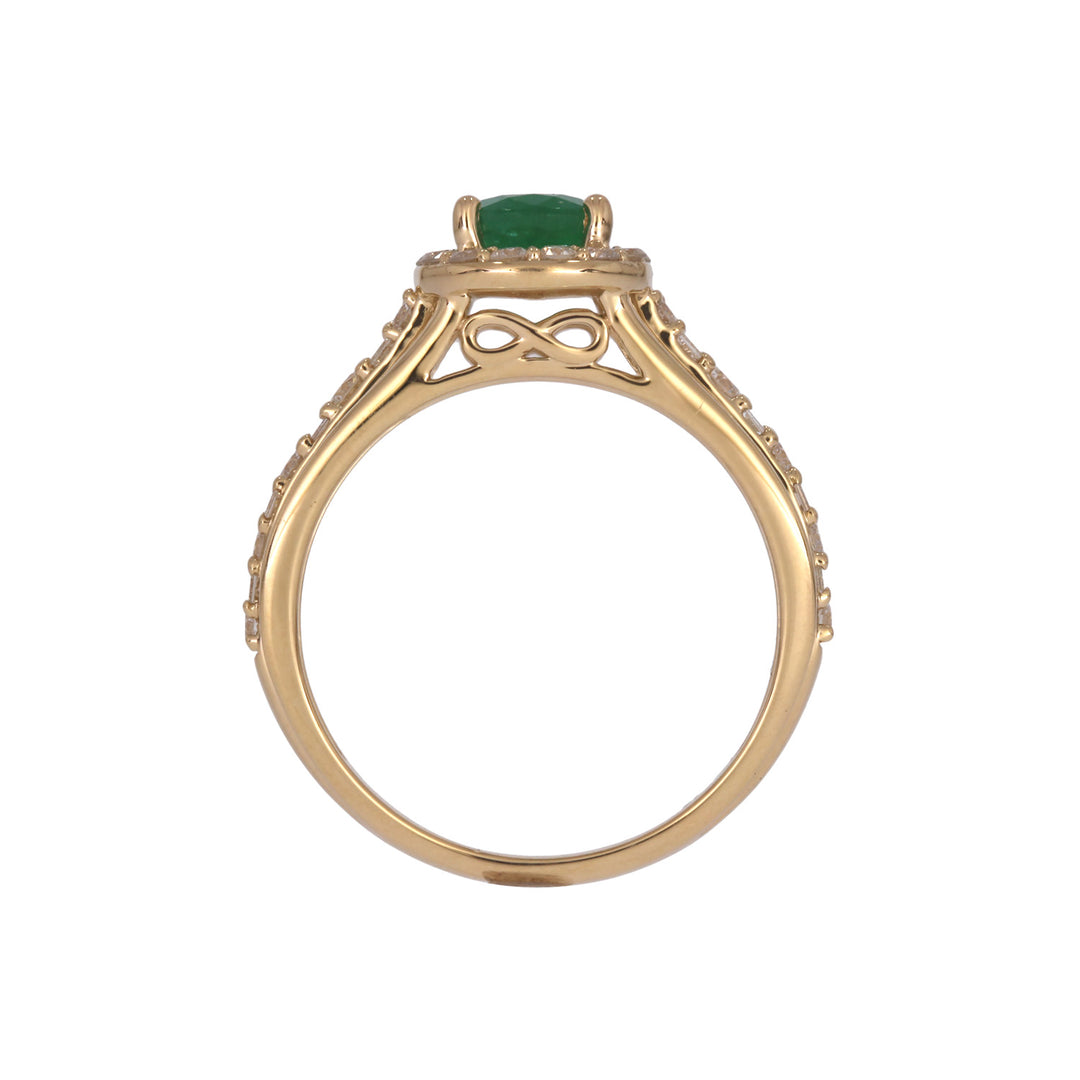 CR97174. 14K Solid Gold Diamond and Gemstone Ring