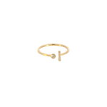 Load image into Gallery viewer, 14k Solid Gold Circle and Rectangle Diamond Ring. RFA17008
