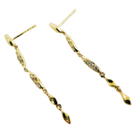 Load image into Gallery viewer, 14K Solid Gold and Diamonds Threader Earrings. EFC52055
