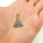 Load image into Gallery viewer, DC293. Diamond Sterling Silver Triangle Charm
