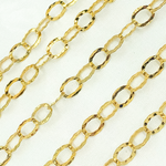 Load image into Gallery viewer, Gold Plated 925 Sterling Silver Hammered Round Link Chain