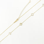 Load image into Gallery viewer, NKSET742. 14k Solid Yellow Gold Clover Link Necklace