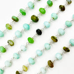 Load image into Gallery viewer, PO14. Peruvian Opal Sterling Silver Wire Chain
