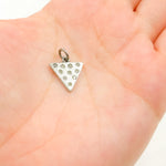 Load image into Gallery viewer, DC701. Diamond Silver Triangle Charm
