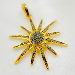 Load image into Gallery viewer, DP366. Diamond Sterling Silver Sun Pendant
