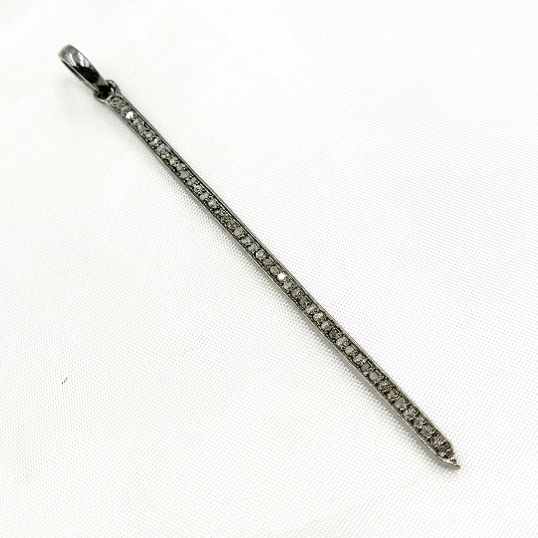 DC678. Diamond Silver Spike Pendant