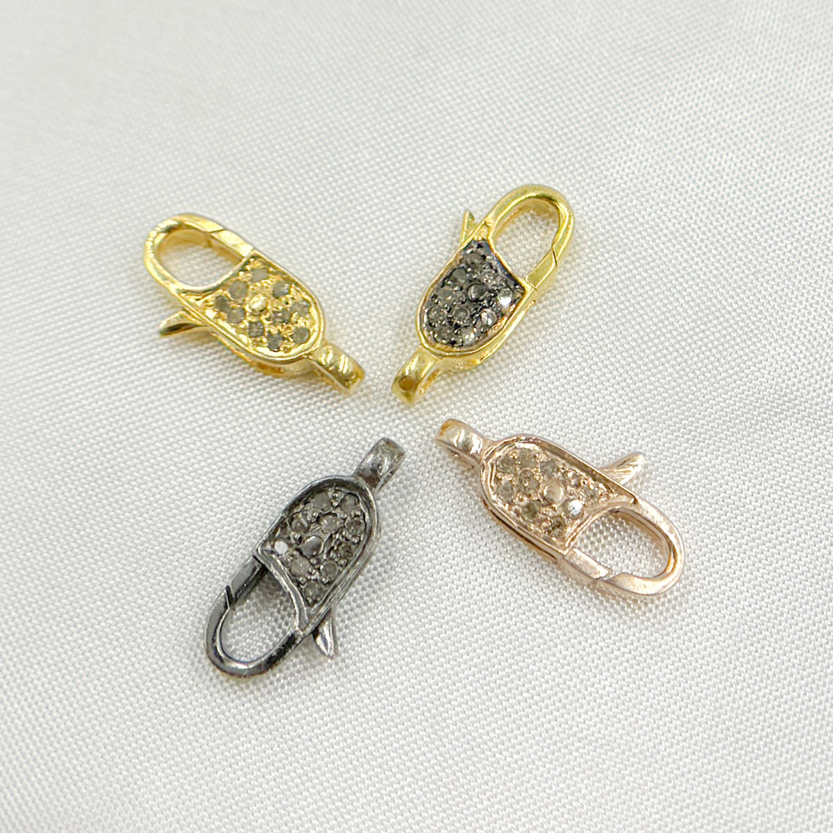 Diamond Sterling Silver Lobster Clasp