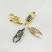 Diamond Sterling Silver Lobster Clasp