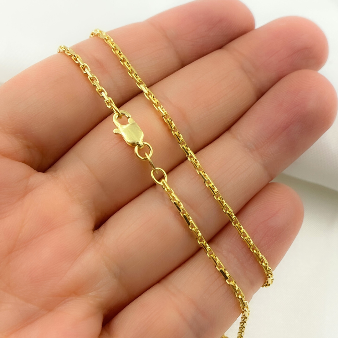 060R04CLH5. 14k Solid Yellow Gold Box Link Chain