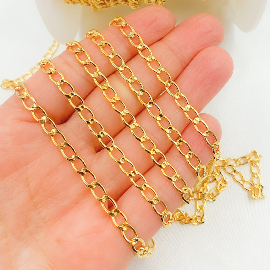 3805CHRGF. 14k Gold Filled Flat Curb Chain