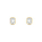 Load image into Gallery viewer, EFB52395. 14K Solid Gold Diamond Baguette Stud Earrings